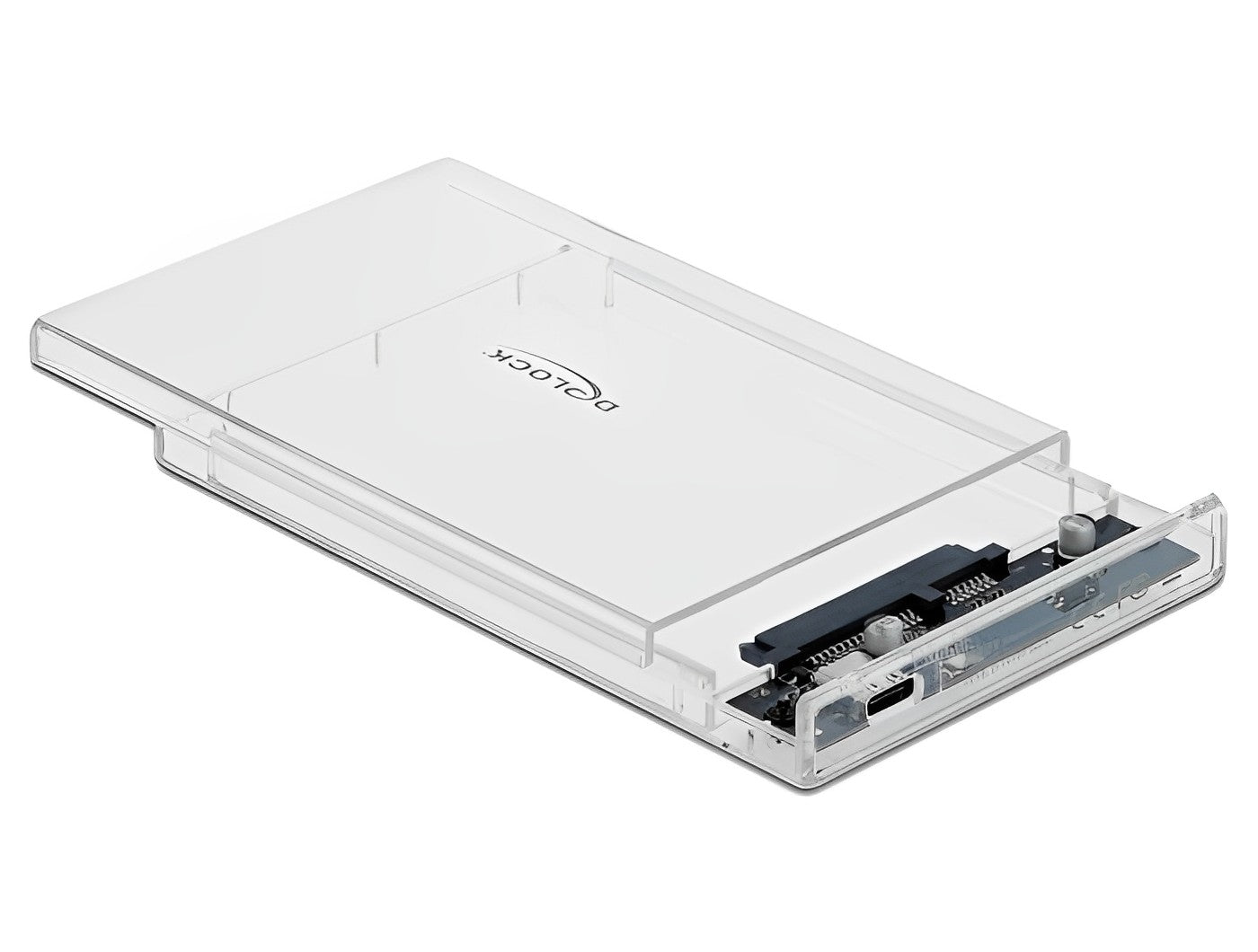 מארז חיצוני שקוף USB 3.2 Gen 2 עבור כונן דיסק 2.5″SATA HDD/SSD 4TB ללא כלי עבודה - delock.israel