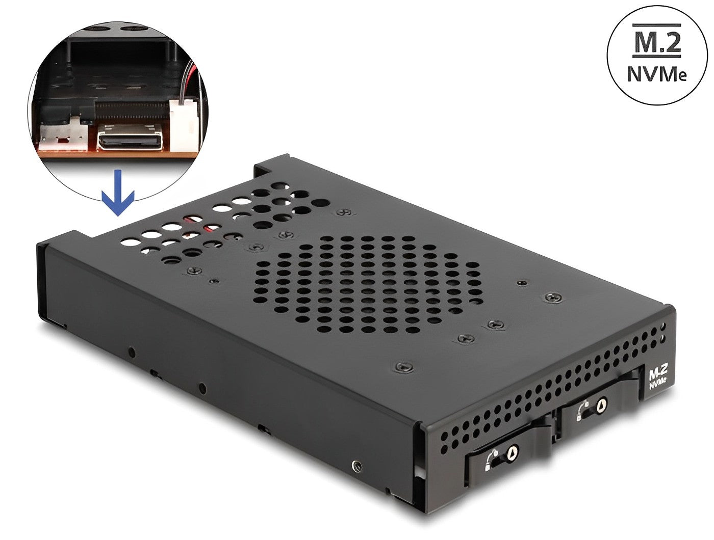 Delock 3.5″ Mobile Rack for 2 x M.2 NVMe SSD with OcuLink SFF-8612 connector - delock.israel