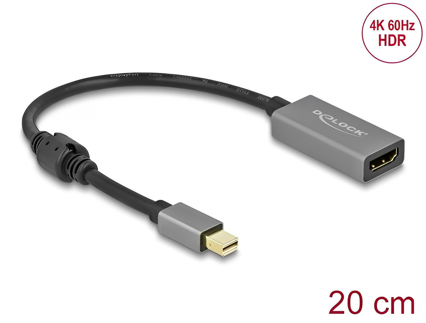 מתאם תצוגה אקטיבי מיני DisplayPort 1.4 לחיבור מסך HDMI 4K HDR תומך 60 הרץ - delock.israel