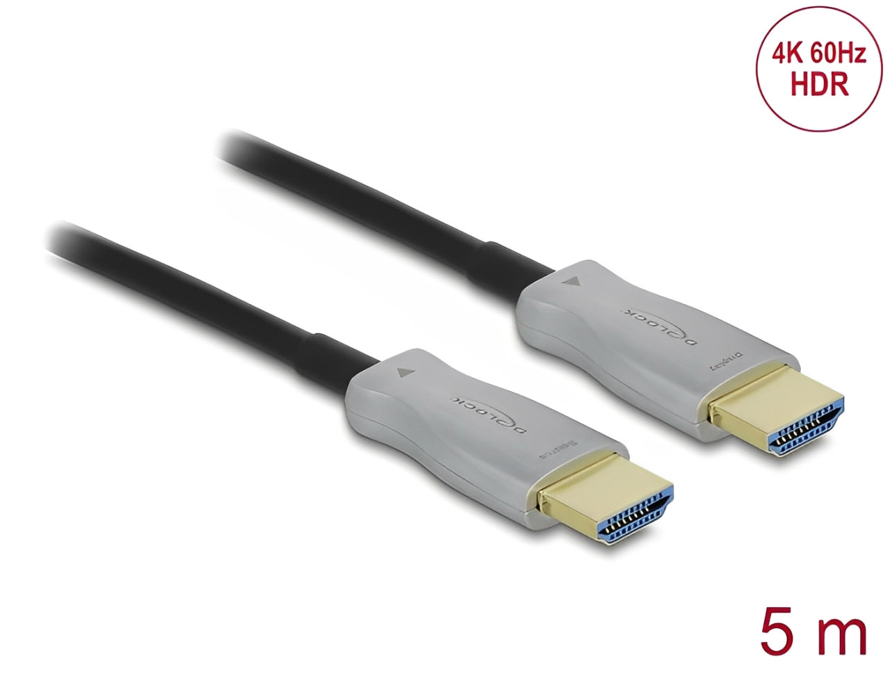 כבל אקטיבי אופטי HDMI 4K מבית DELOCK גרמניה מספק שידור אולטרה-מהיר ואיכותי של וידאו ואודיו ברזולוציה גבוהה של 4K @ 60Hz