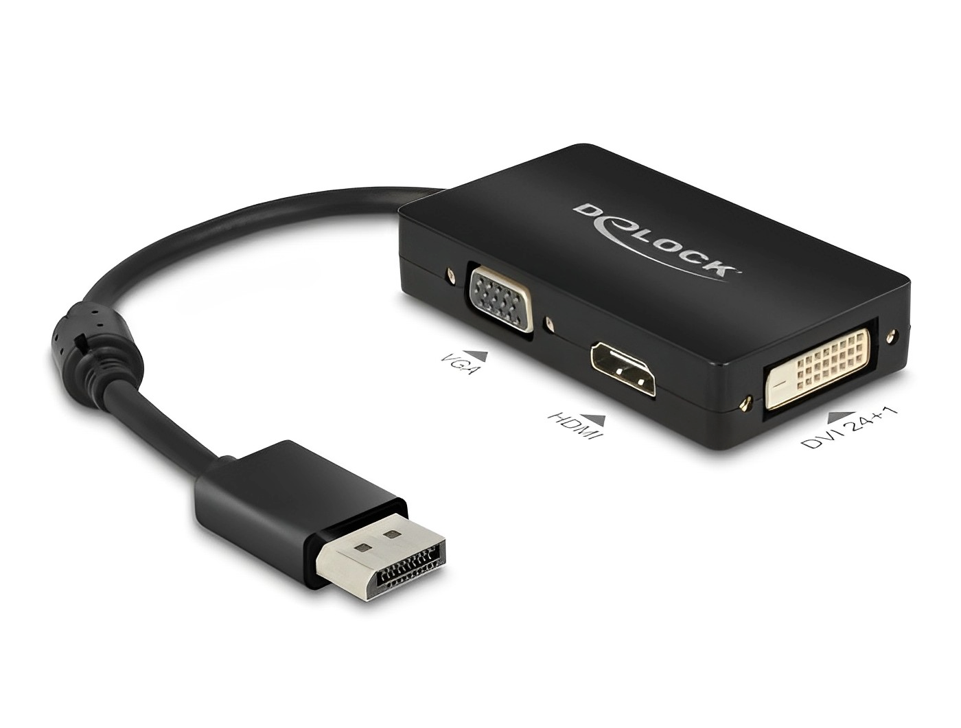 מתאם תצוגה DisplayPort 1.1 לחיבור מסך VGA / HDMI / DVI - delock.israel