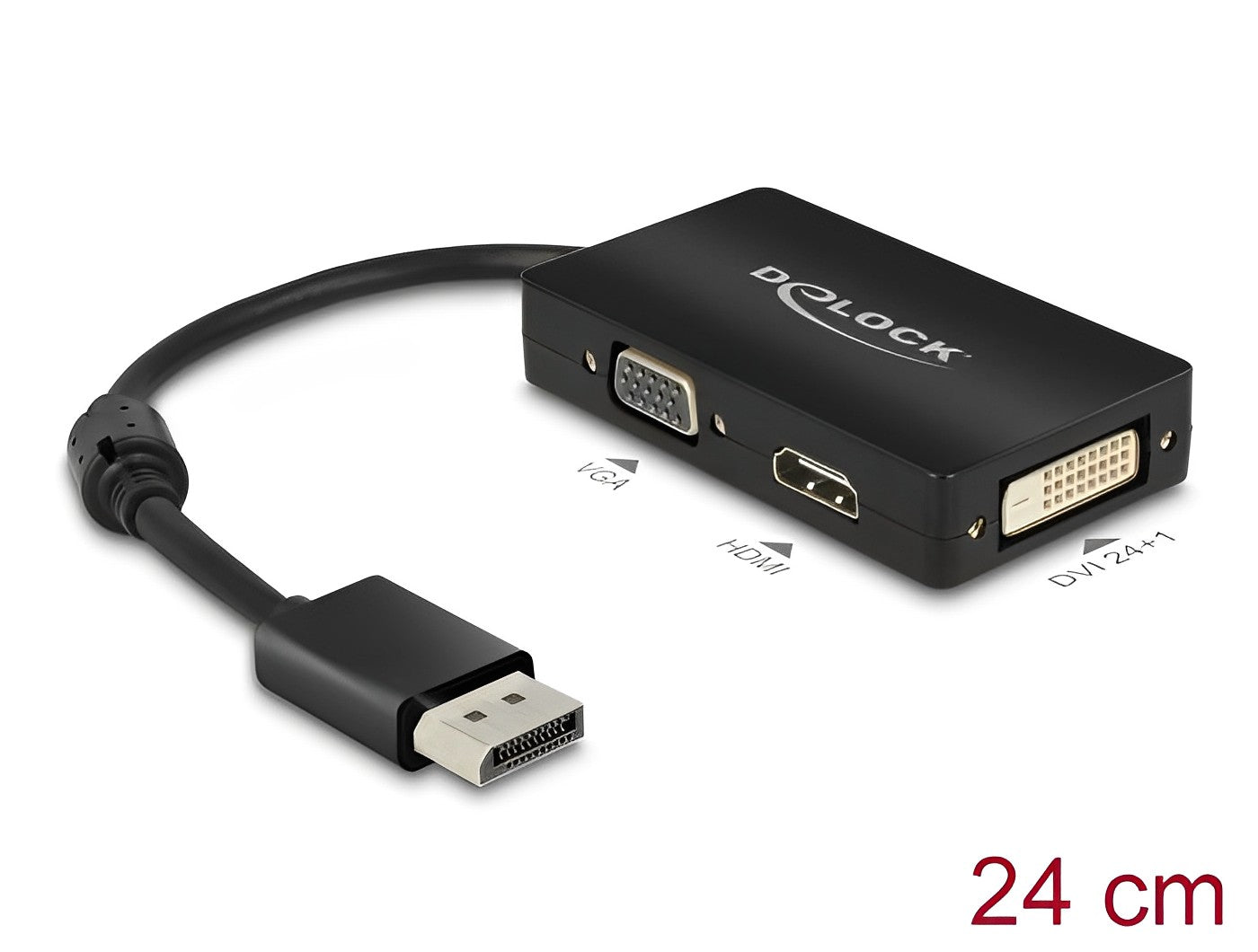 מתאם תצוגה DisplayPort 1.1 לחיבור מסך VGA / HDMI / DVI - delock.israel