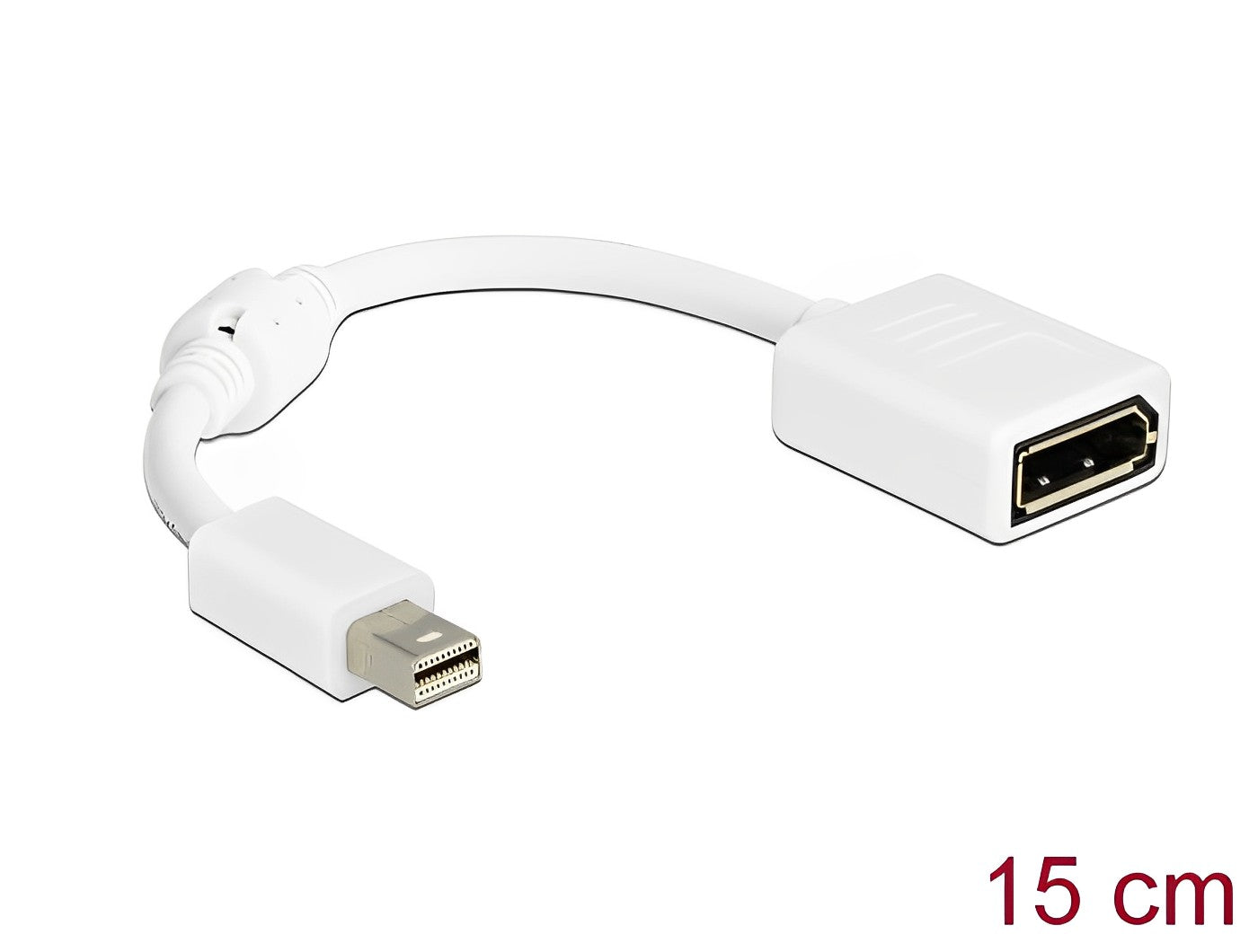מתאם תצוגה תקע מיני DisplayPort 4K לשקע DisplayPort אורך 15 ס"מ - delock.israel