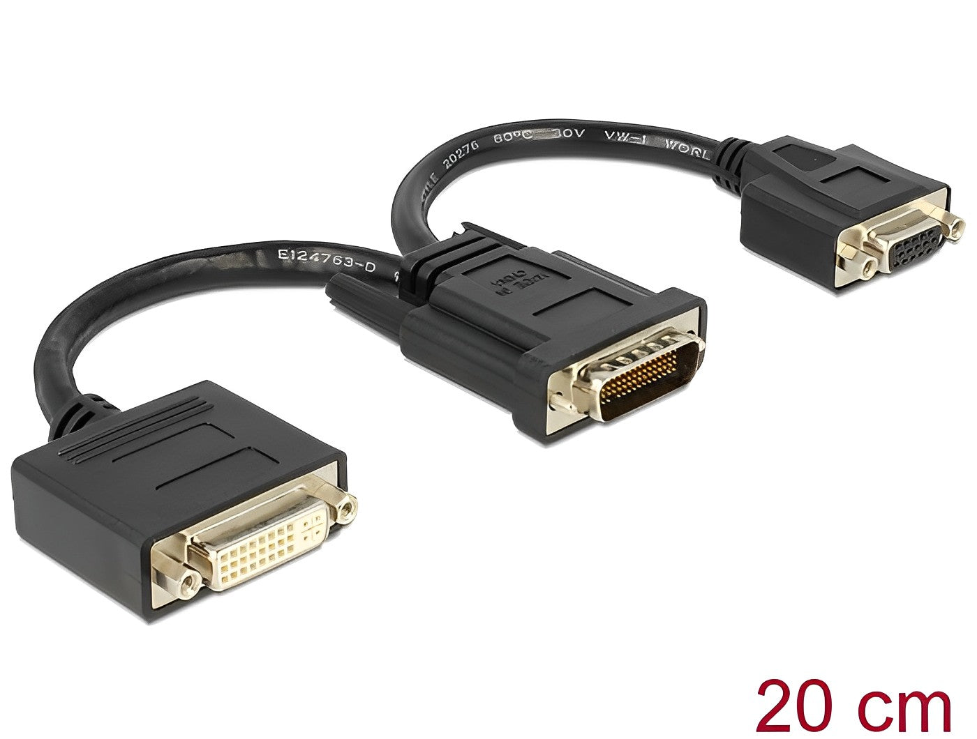 מתאם תצוגה DMS-59 לחיבור 2 מסכים DVI + VGA - delock.israel
