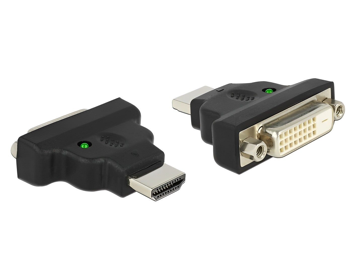 מתאם תצוגה עם לד שקע DVI 24+1 לתקע HDMI - delock.israel
