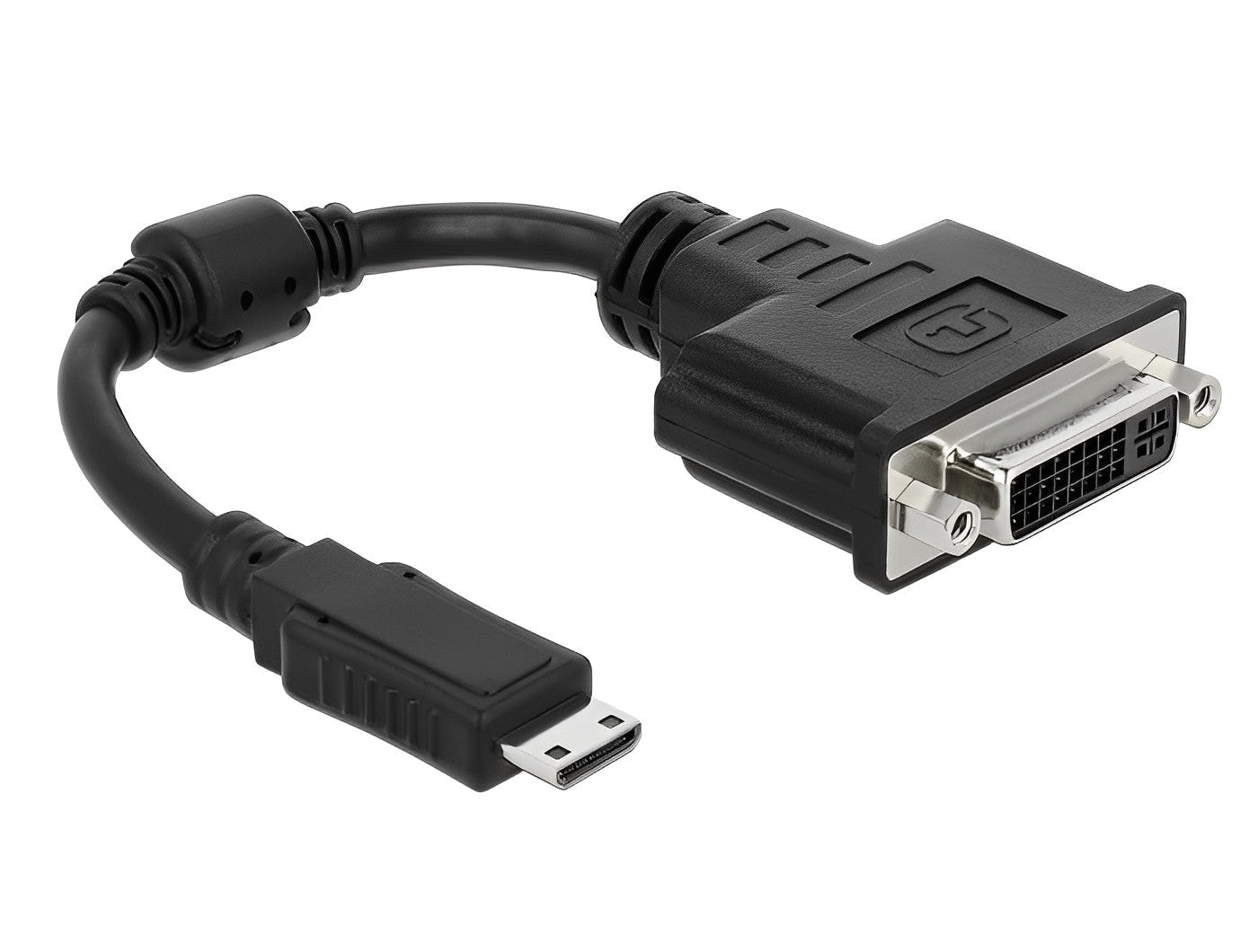 מתאם תצוגה שקע DVI 24+5 לתקע מיני HDMI אורך 20 ס"מ - delock.israel