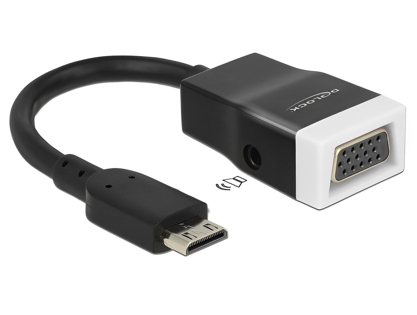 מתאם תצוגה מיני HDMI לחיבור מסך VGA עם אודיו - delock.israel
