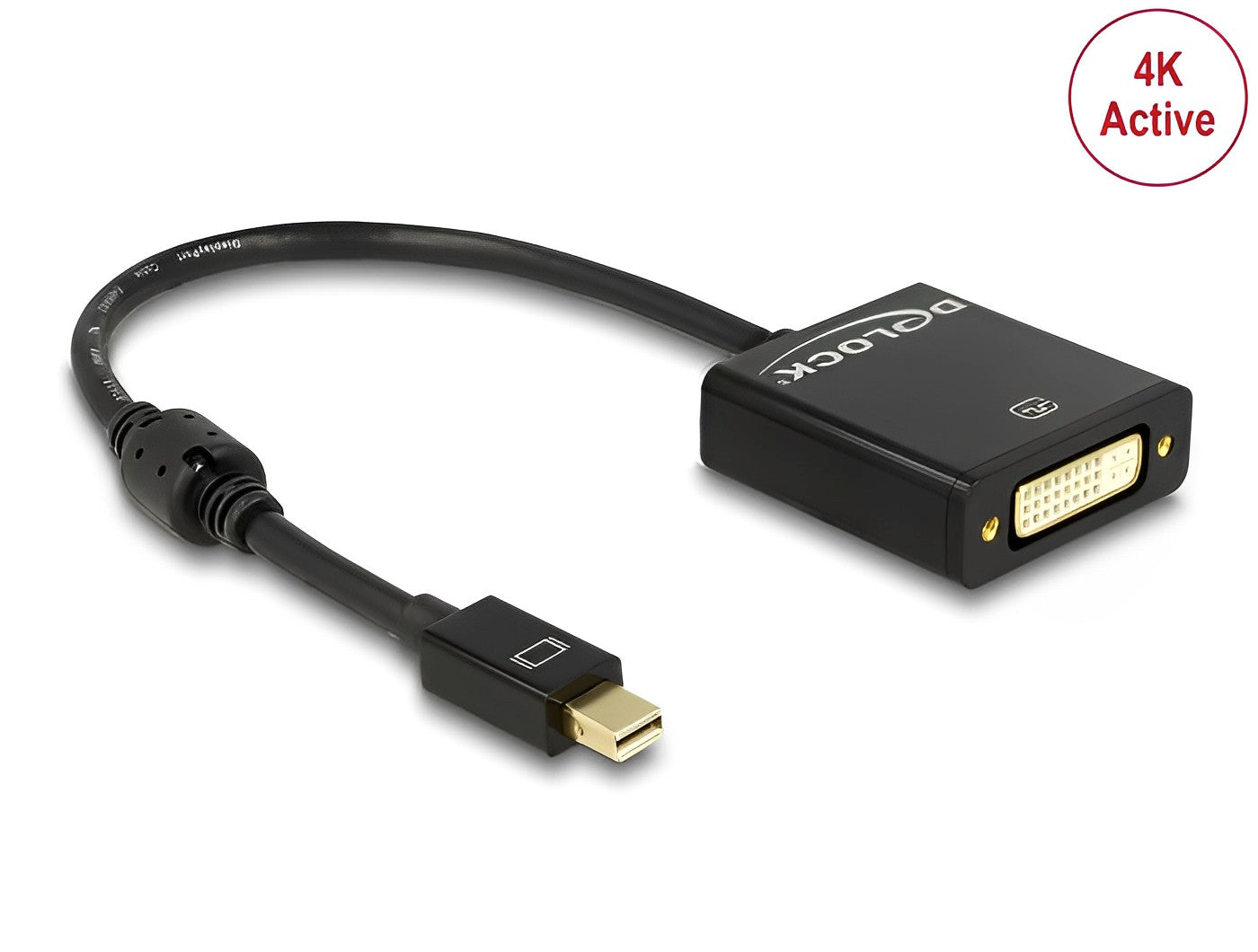 מתאם תצוגה מיני DisplayPort 1.2 אקטיבי לחיבור מסך DVI 4K - delock.israel