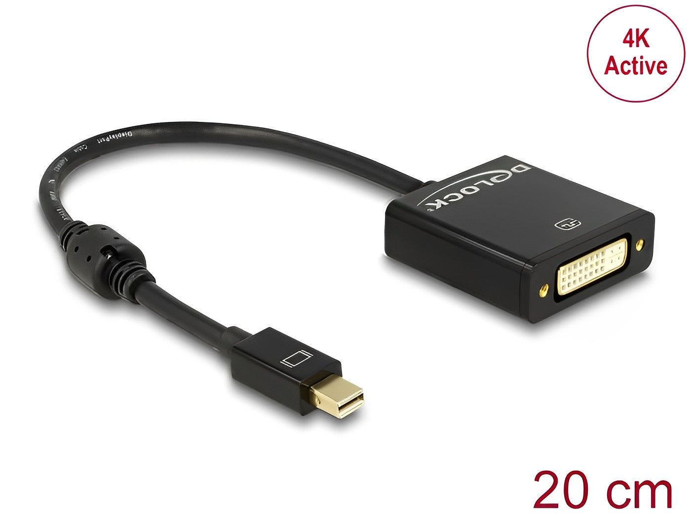 מתאם תצוגה מיני DisplayPort 1.2 אקטיבי לחיבור מסך DVI 4K - delock.israel