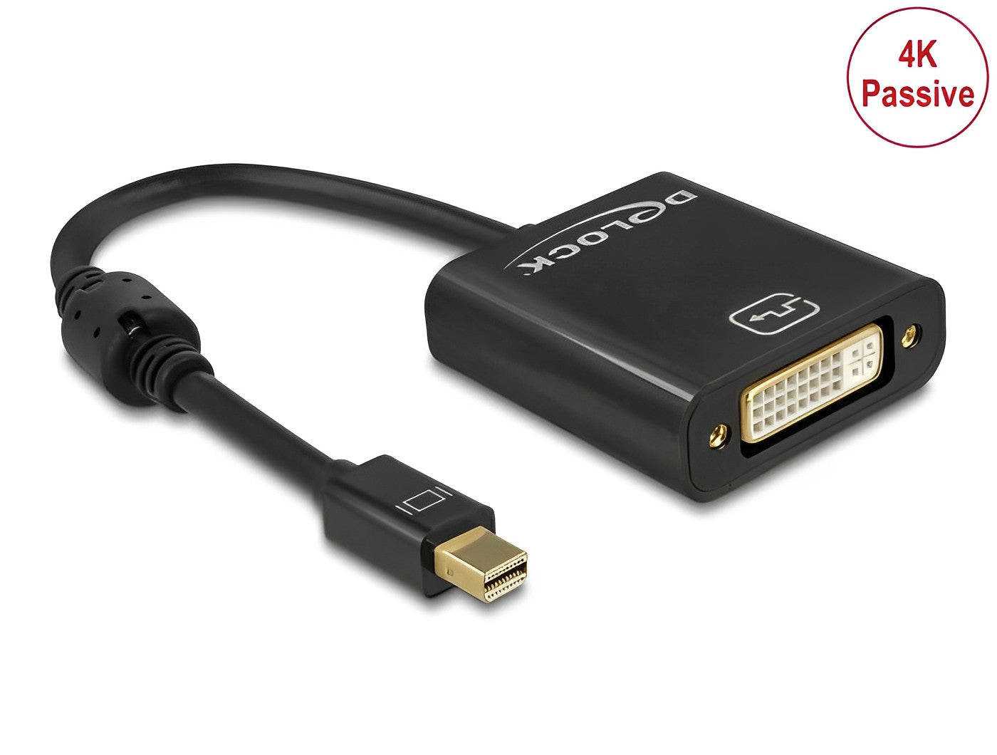 מתאם תצוגה מיני DisplayPort 1.2 לחיבור מסך DVI 4K - delock.israel