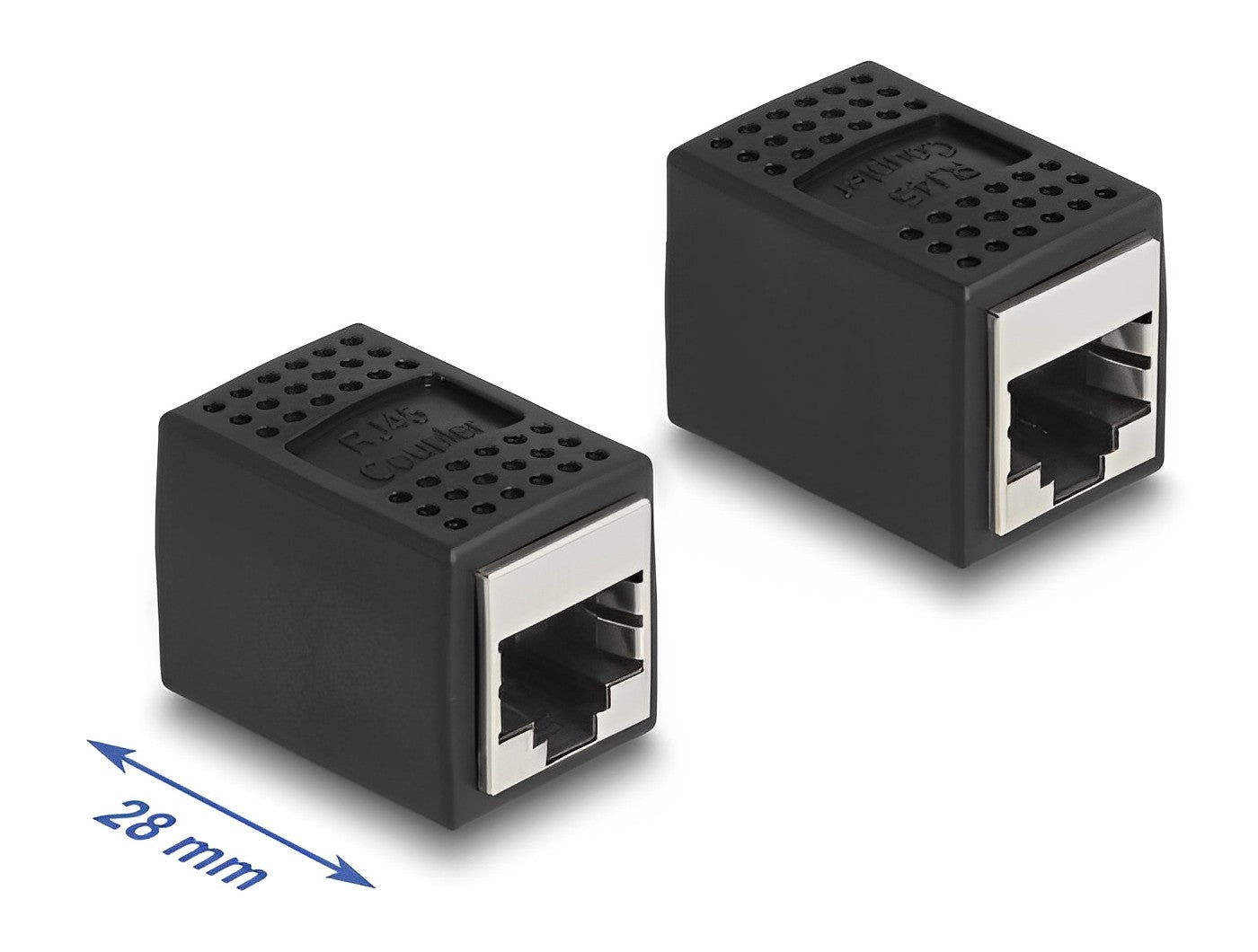 מופה רשת RJ45 Cat.6A STP מסוכך נ/נ - delock.israel