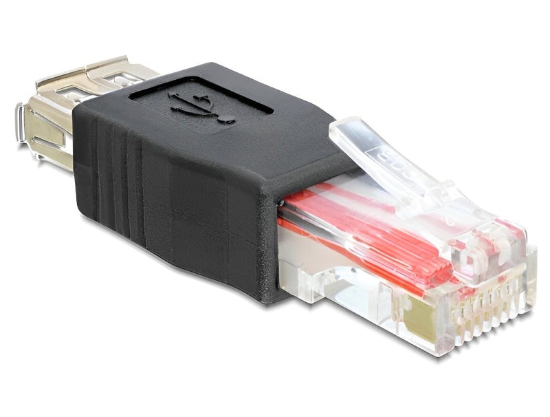 מתאם USB תקע RJ45 לשקע USB-A - delock.israel
