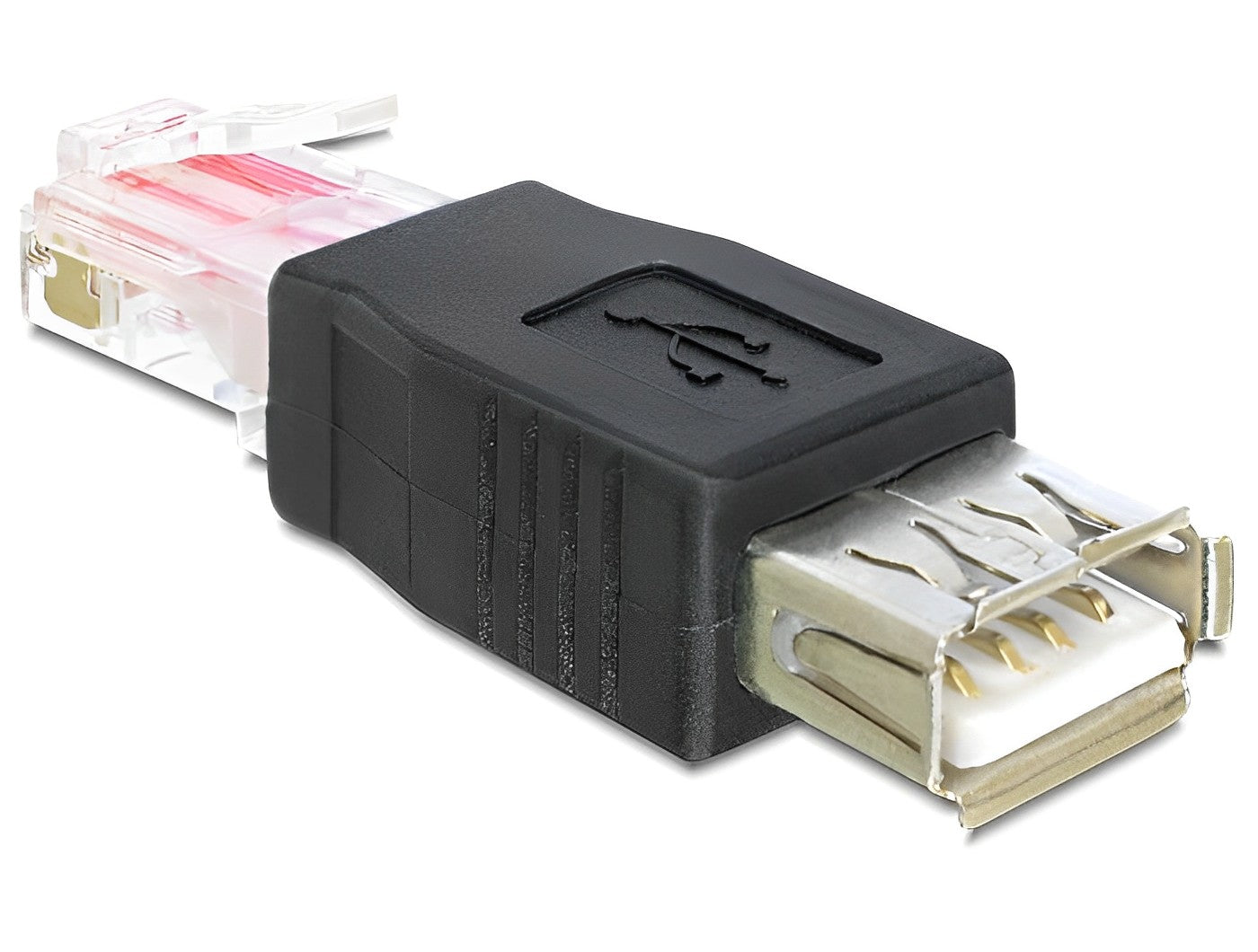 מתאם USB תקע RJ45 לשקע USB-A - delock.israel