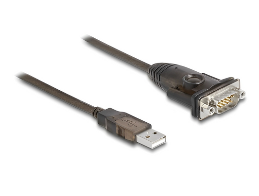ממיר USB לתקע DB9 Serial RS-232 צ'יפ Prolific PL-2303 GS אורך 1.5 מטר - delock.israel