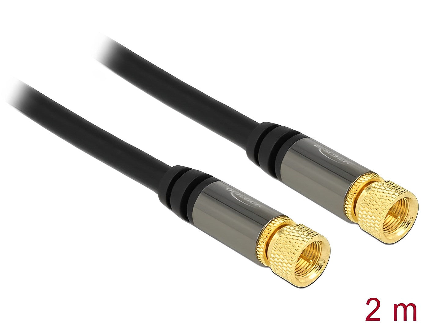 כבל אנטנה F Plug RG-6/U ז/ז - delock.israel