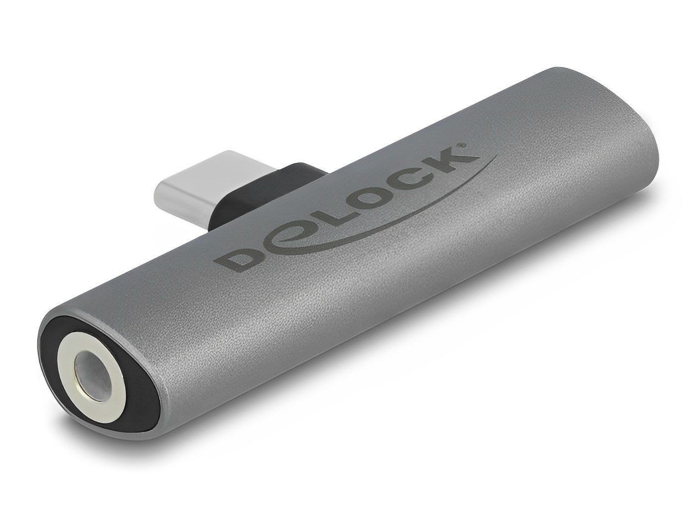 מתאם שמע תקע USB-C לשקע pl 3.5 סטריאו 4 מגעים תומך PD 3.0 60W - delock.israel
