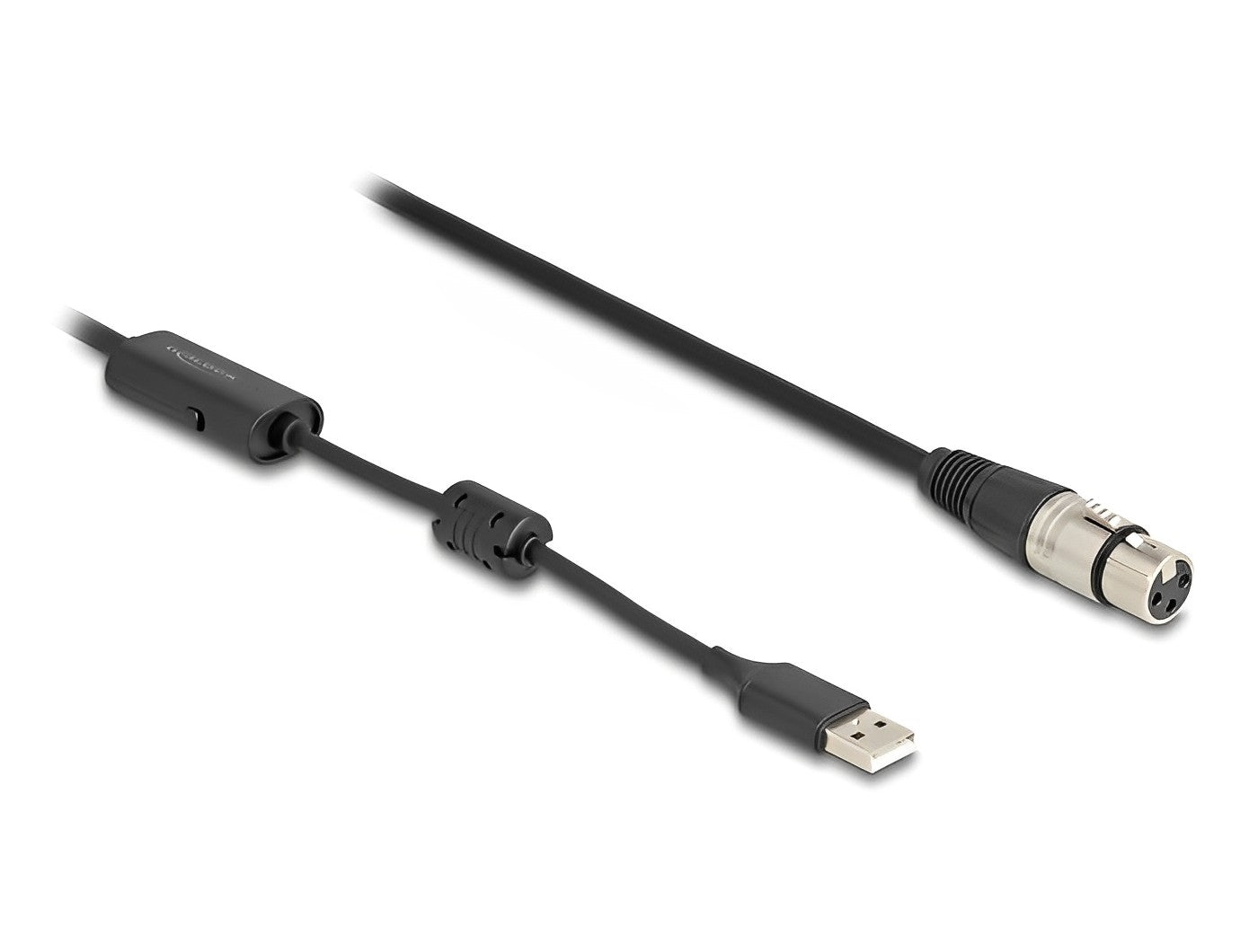 כבל אודיו USB לחיבור מיקרופונן XLR אורך 3 מטר - delock.israel