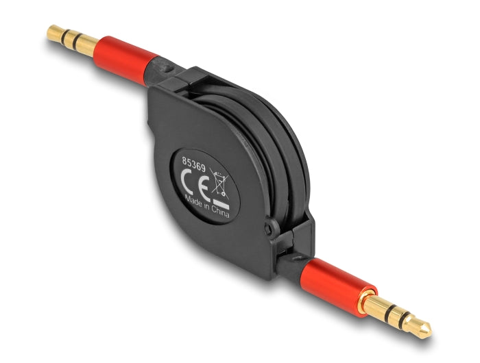 כבל אודיו נמתח PL 3.5 סטריאו 3 מגעים ז/ז אורך 90 ס"מ - delock.israel