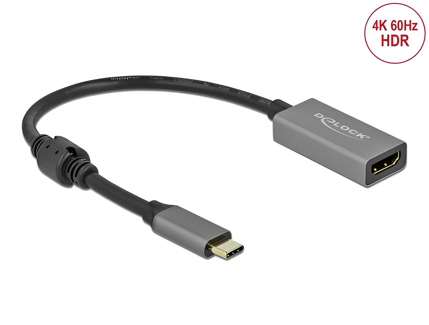 מתאם תצוגה אקטיבי תקע USB-C לשקע HDMI 4K 60 Hz תומך HDR - delock.israel