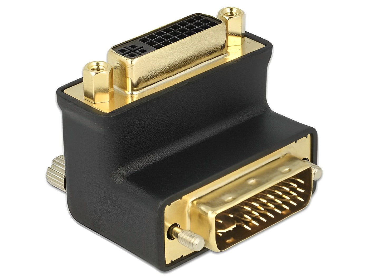 מתאם DVI 24+5 ז/נ בזווית 90° - delock.israel
