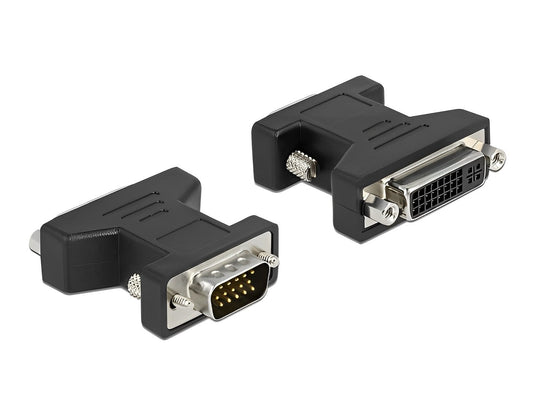 מתאם תצוגה תקע VGA לשקע DVI 24+5 - delock.israel