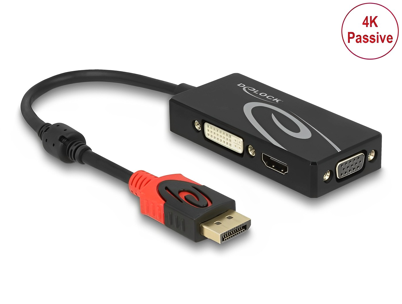 מתאם תצוגה DisplayPort 1.2 4K לחיבור מסך VGA / HDMI / DVI - delock.israel