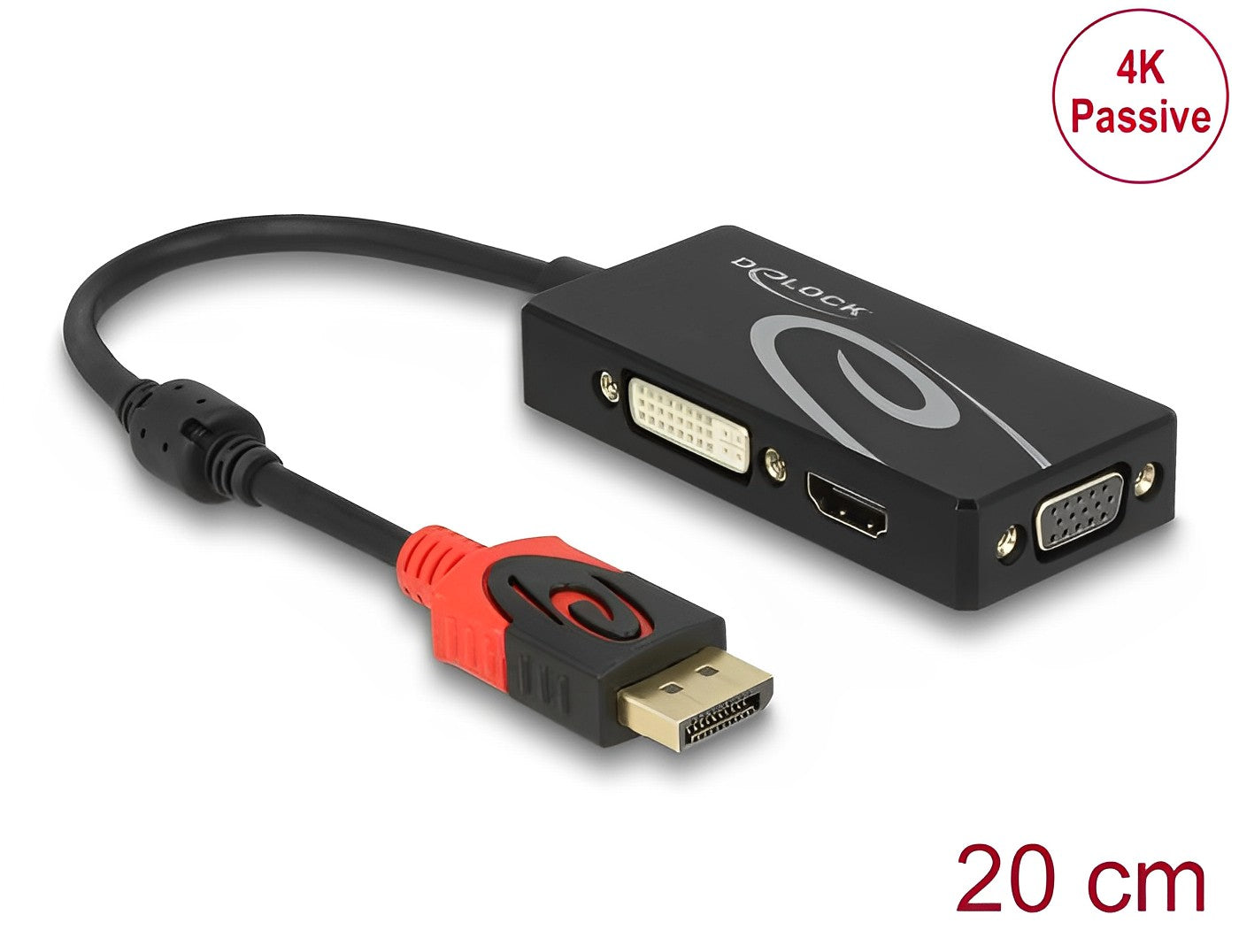 מתאם תצוגה DisplayPort 1.2 4K לחיבור מסך VGA / HDMI / DVI - delock.israel