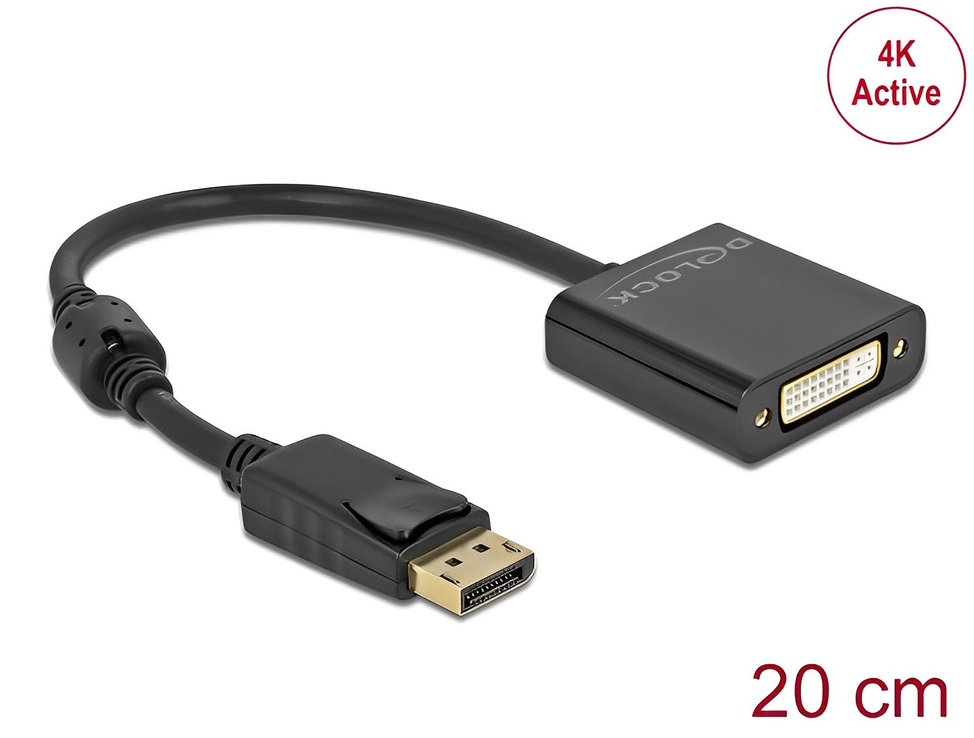 מתאם תצוגה DisplayPort 1.2 אקטיבי לחיבור מסך DVI 4K - delock.israel