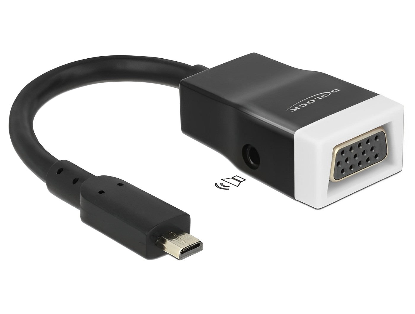 מתאם תצוגה מיקרו HDMI לחיבור מסך VGA עם אודיו - delock.israel