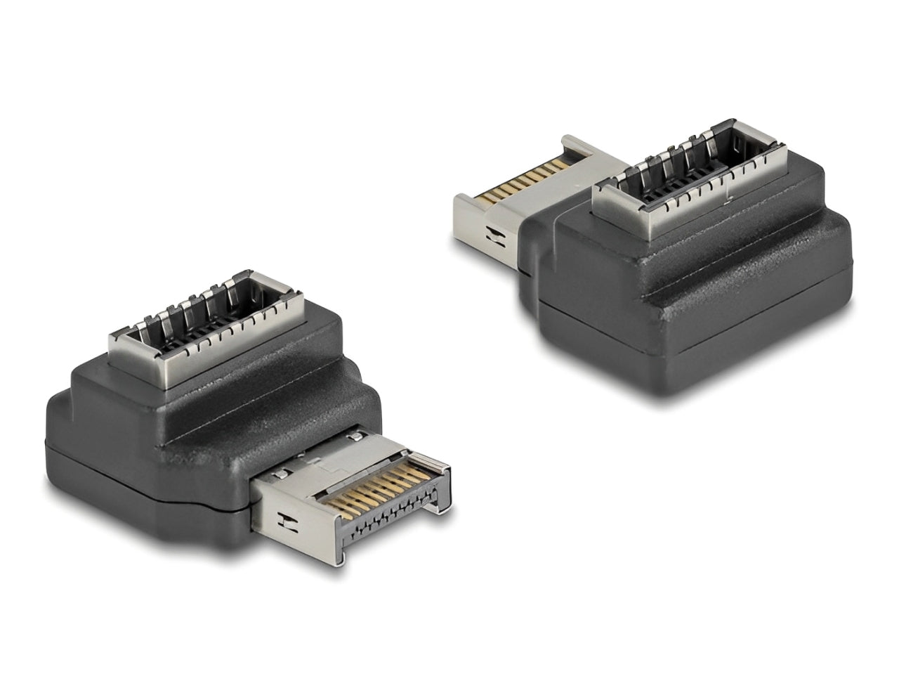 מתאם USB 10Gbps מבית DELOCK גרמניה מאפשר הרחבה או שינוי כיוון של חיבור USB פנימי מסוג Type-E Key A (20 פינים)