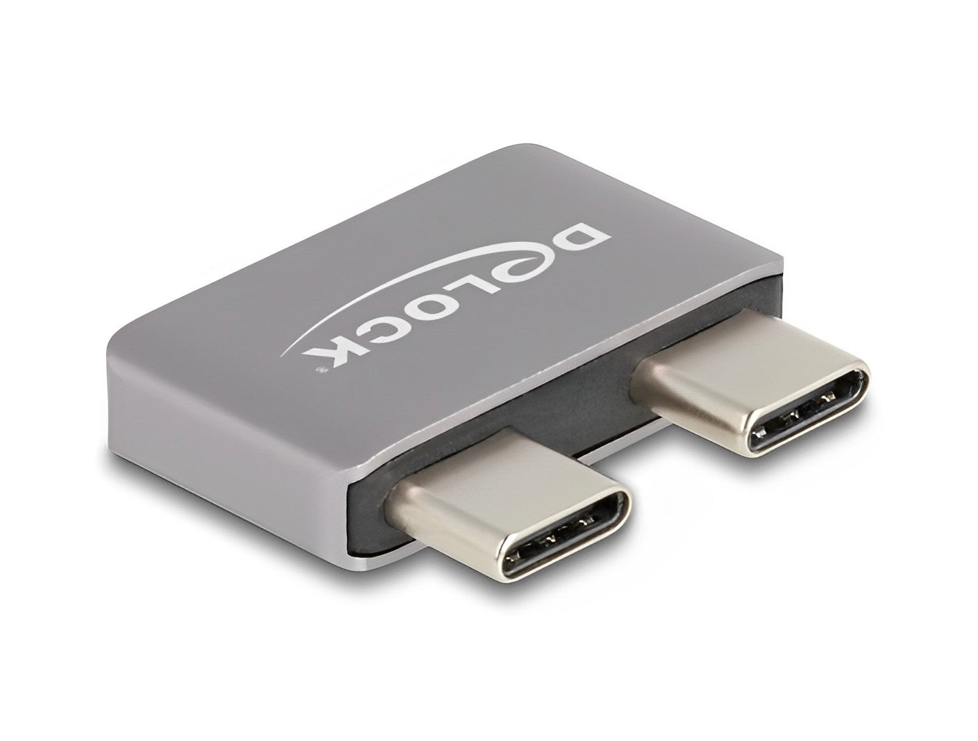 מתאם כפול USB-C 40 Gbps ז/נ תומך PD 3.1 240 W - delock.israel