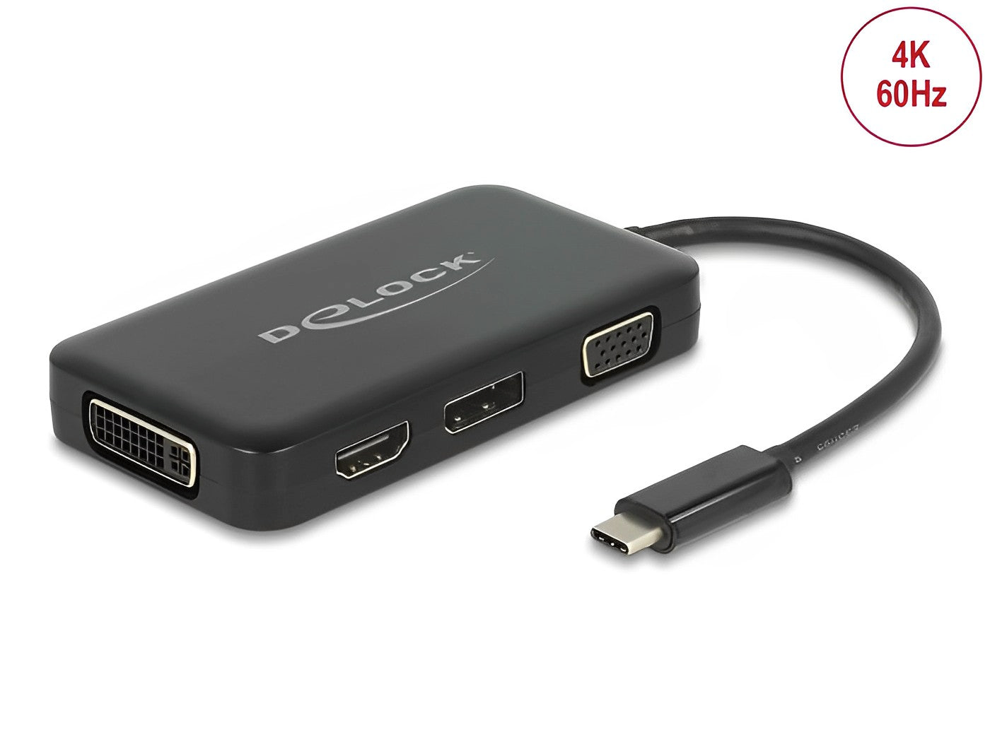 מולטי מתאם תצוגה USB-C לחיבור מסכים VGA / DVI / HDMI 4K / DisplayPort 4K - delock.israel