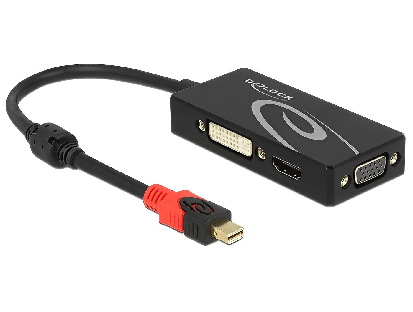 מתאם תצוגה מיני DisplayPort 1.2 לחיבור מסך VGA / HDMI 4K / DVI 4K - delock.israel