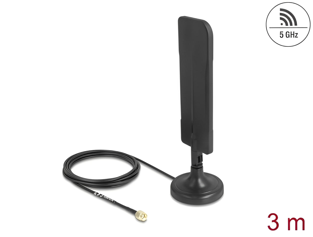 אנטנה איכותית 5.8 GHz מבית Delock גרמניה מיועדת לשימוש פנימי ומאפשרת שידור וקליטה של אות Wi-Fi 5.8GHz בעוצמה גבוהה