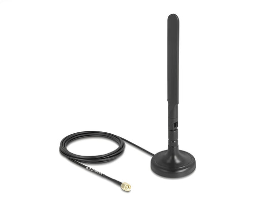 אנטנה איכותית WiFi 6 מבית Delock גרמניה מיועדת לשימוש פנימי ומאפשרת שידור וקליטה של אות Wi-Fi 5.8GHz בעוצמה גבוהה