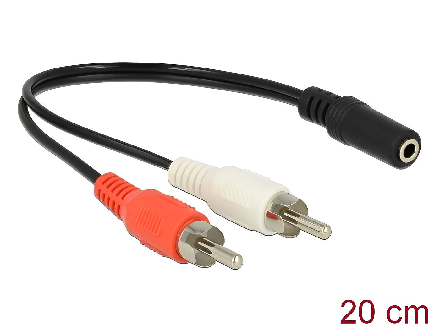 כבל אודיו RCA x 2 זכר לשקע PL 3.5 סטריאו 3 מגעים - delock.israel