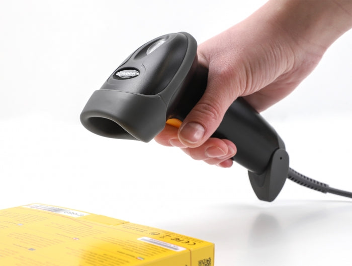 קורא ברקוד 1D בחיבור USB כולל סטנד - delock.israel