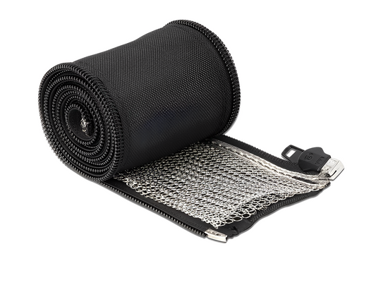שרוול גמיש עם רוכסן EMI Shielding להגנת כבלים מפני השפעות אלקטרומגנטיות אורך 1 מטר - delock.israel