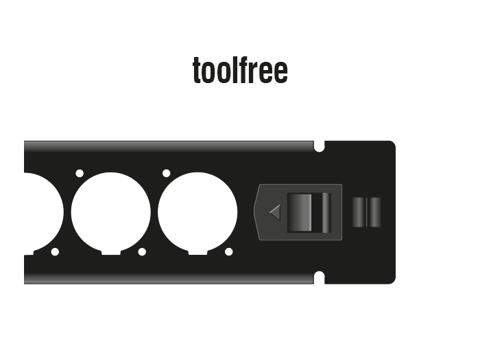 פאנל שערות עם משטח 1U / 19'' Tool free לארון תקשורת - delock.israel