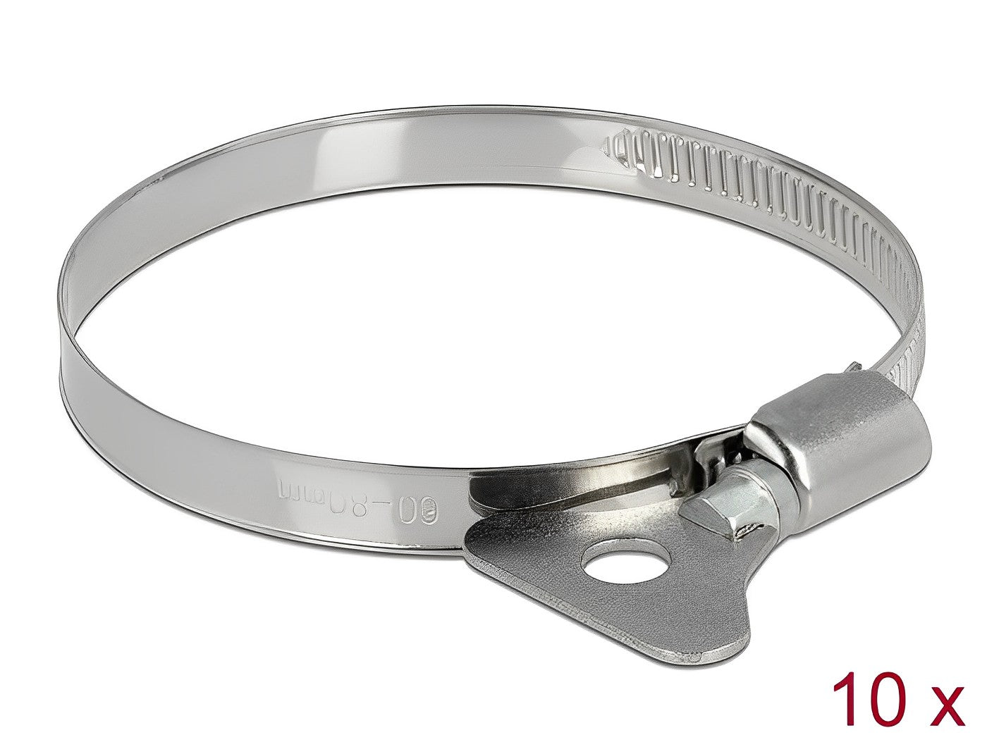Delock Butterfly Hose Clamp 60 - 80 mm 10 pieces metal - delock.israel