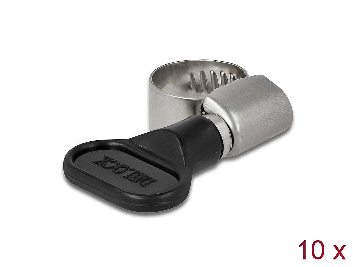 Delock Butterfly Hose Clamp 8 - 12 mm 10 pieces black - delock.israel