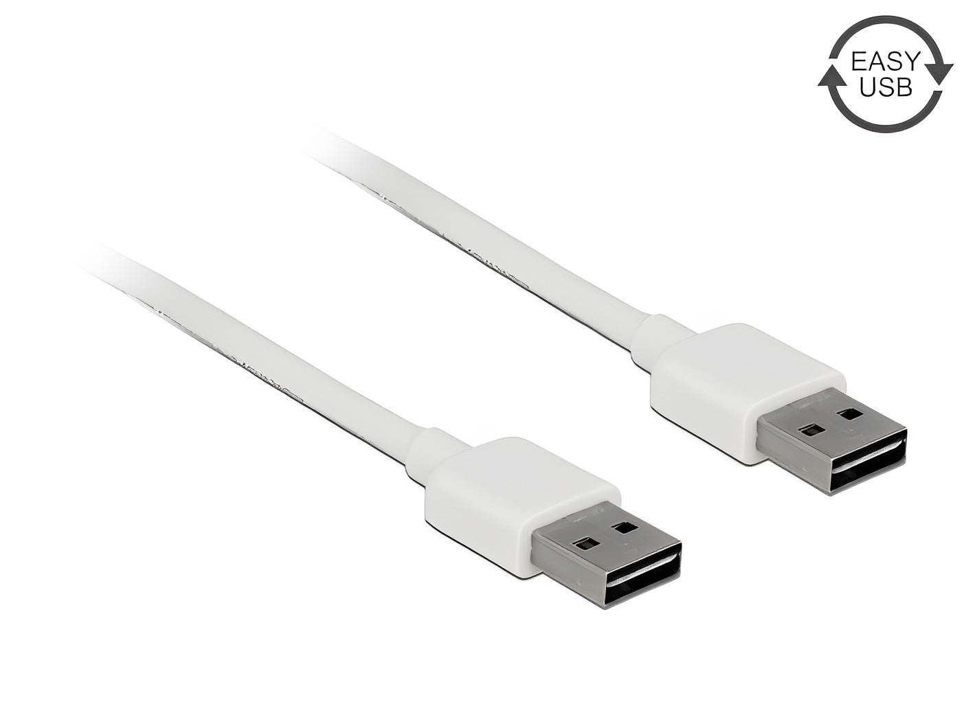 כבל EASY-USB 2.0 Type-A ז/ז עם מחברים דו כיווניים - delock.israel