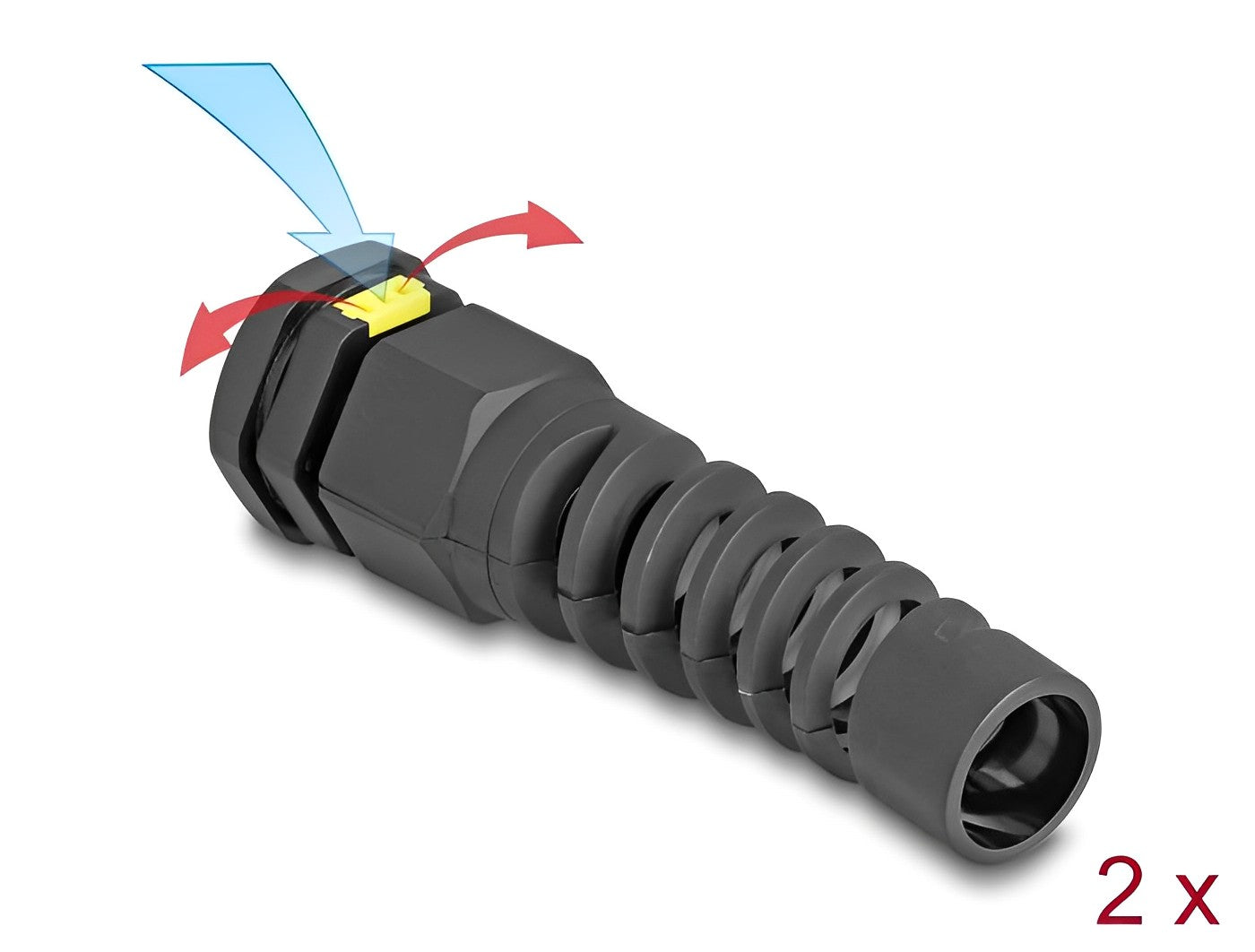 מגן כבלים ספירלה M16 עם אוורור מוגן IP68 סט 2 יח - delock.israel