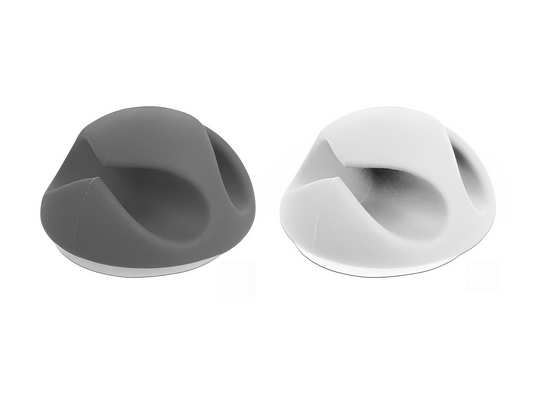 אירגונית לסידור כבלים 2 מסילות עם דבק דו צדדי - delock.israel