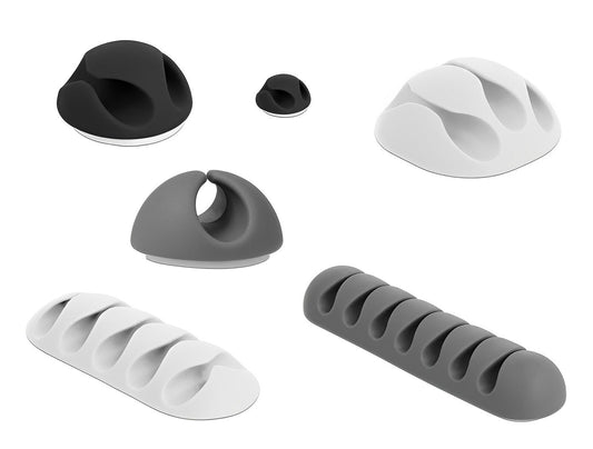 אירגוניות לסידור כבלים עם דבק דו צדדי סט משולב - delock.israel