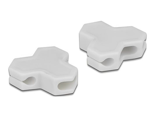 אירגונית 3 מסילות לסידור כבלים שטוחים ועגולים עם דבק דו צדדי - delock.israel