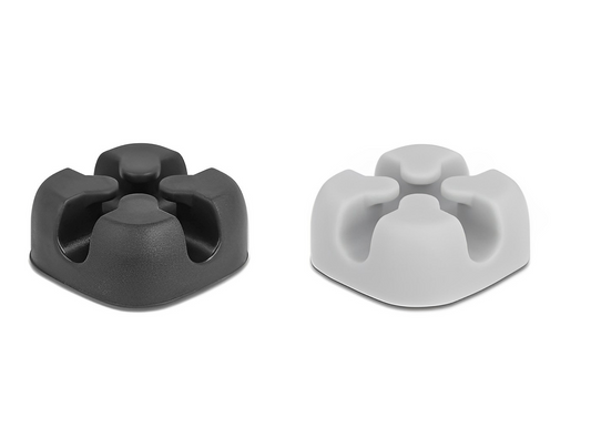 אירגונית בצורת צלב 2 מסילות לסידור כבלים עם דבק דו צדדי - delock.israel