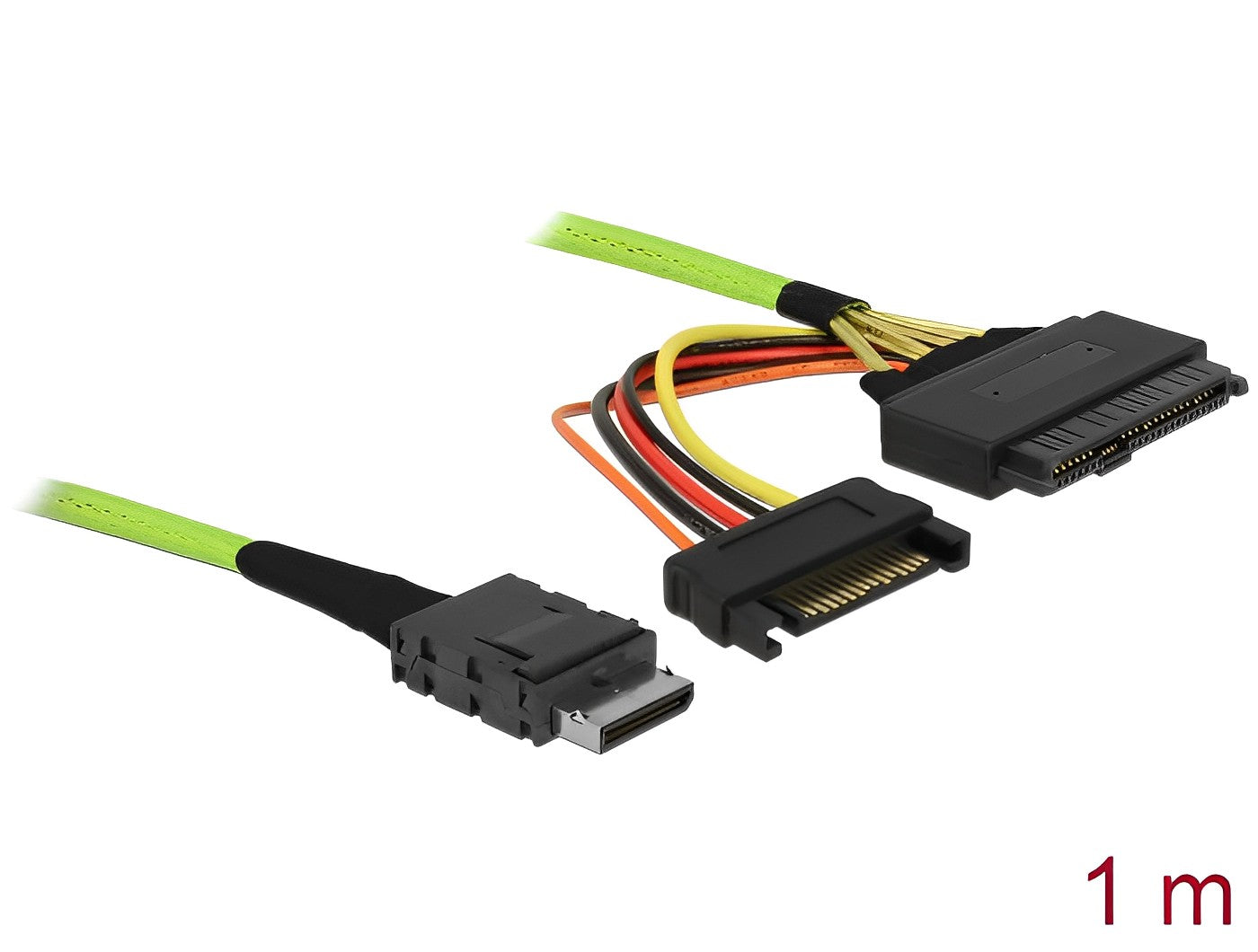 כבל OCuLink PCIe SFF-8611 זכר ל- U.2 SFF-8639 נקבה - delock.israel