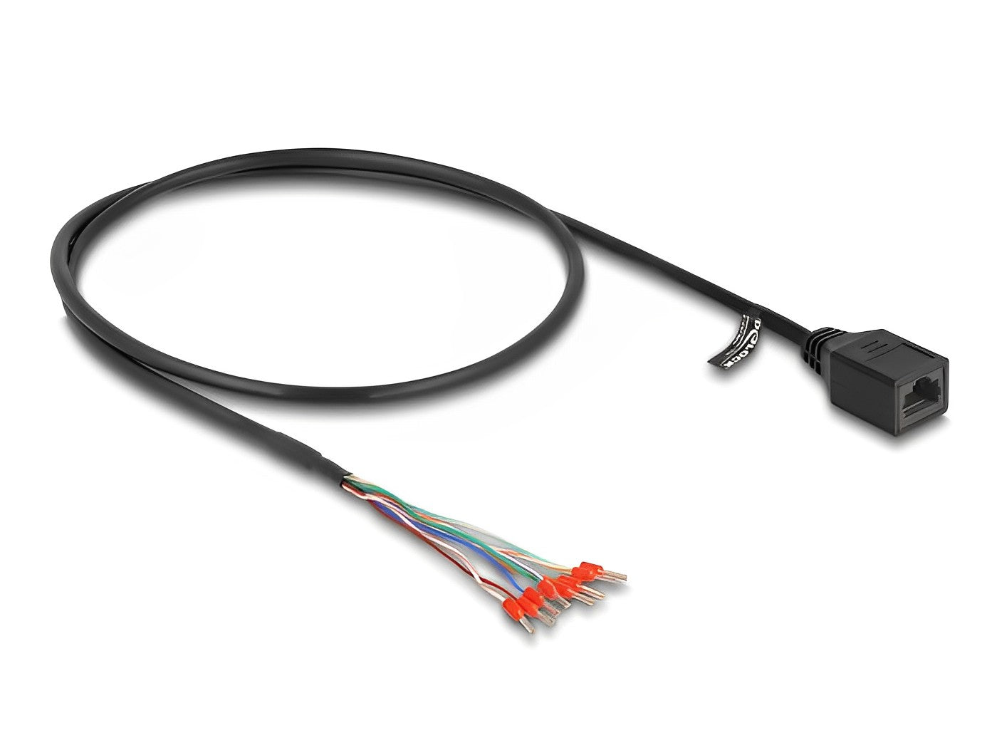 כבל רשת שקע RJ45 Cat.5e ל- 8 גידים פתוחים אורך 50 ס"מ - delock.israel