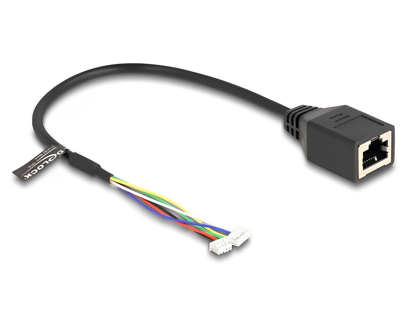 כבל רשת שקע RJ45 Cat.5e לשקע 4 גידים + שקע 6 גידים אורך 30 ס"מ - delock.israel